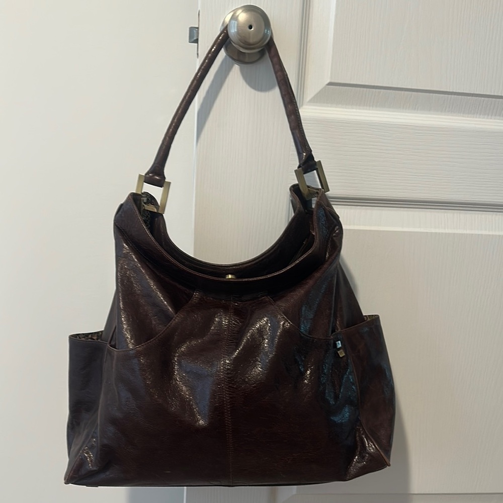 Elegant Brown Leather Shoulder Bag